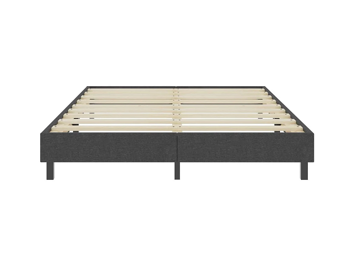 Sommier à lattes de lit sans matelas gris tissu 180x200 cm