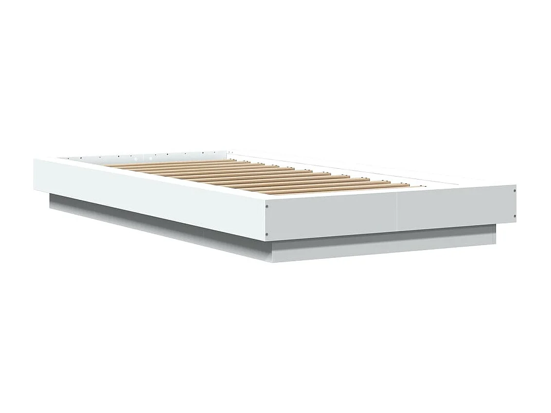 Cadre de lit sans matelas blanc 75x190 cm