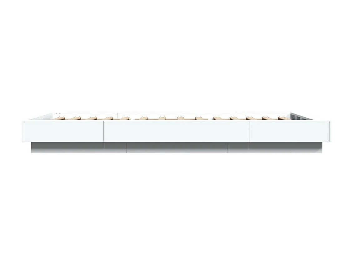 Cadre de lit sans matelas blanc 75x190 cm
