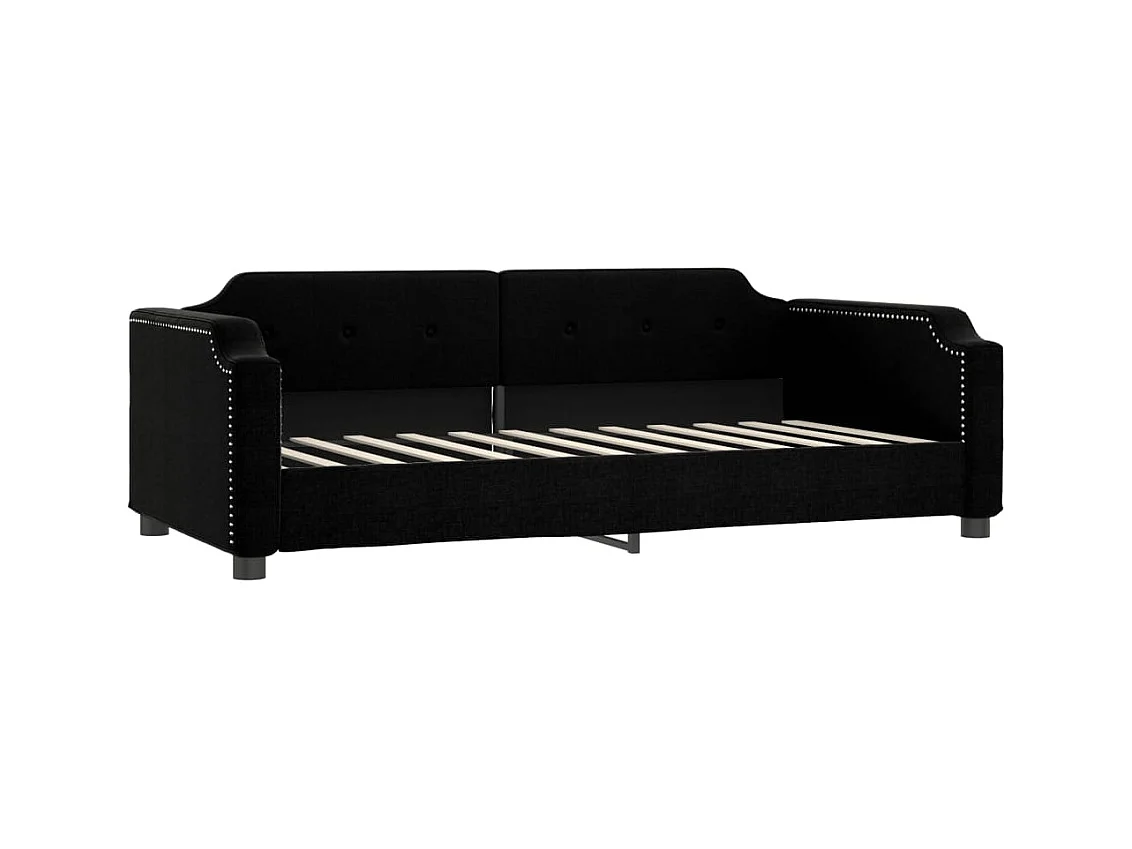 Dagbed met zwarte stoffen matras 90x200 cm