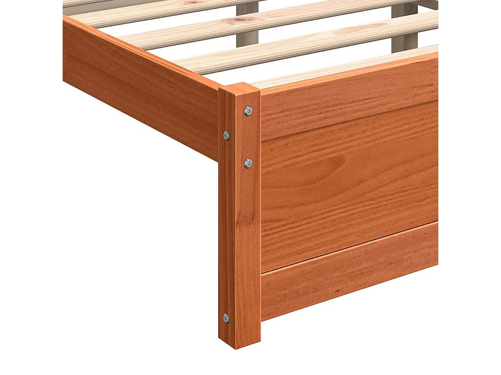 Bedframe Bruine was 120 x 200 cm Massief grenenhout