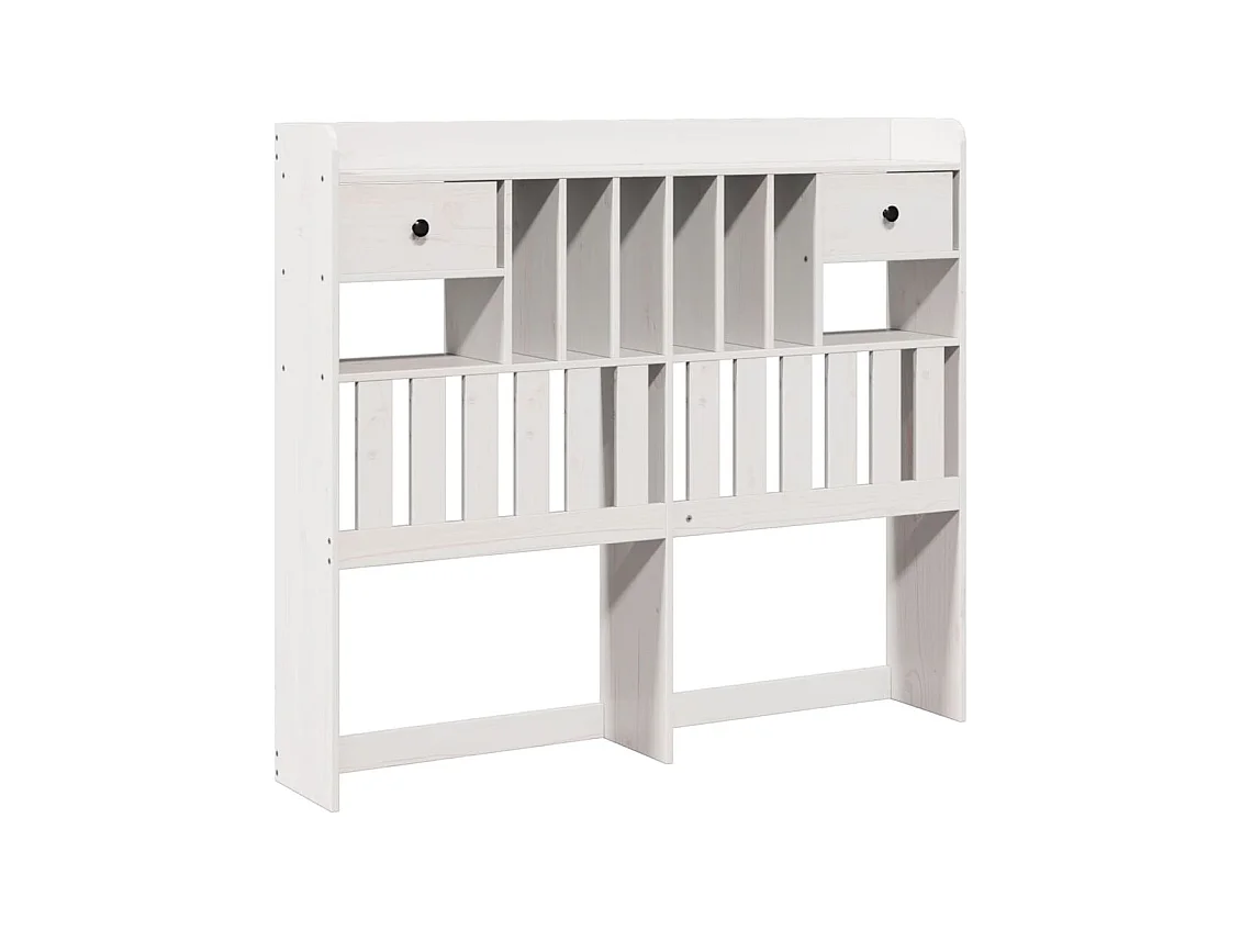 Wit boekenkastbed zonder matras 160x200 cm massief grenenhout