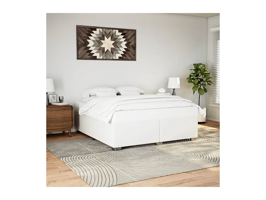 Bedframe zonder matras wit 180x200 cm kunstleer