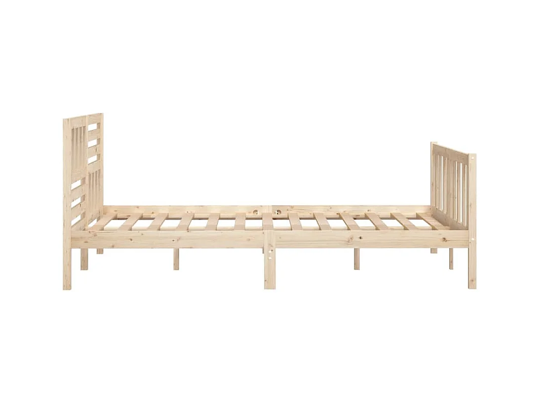 Bedframe zonder matras massief hout 140x190 cm