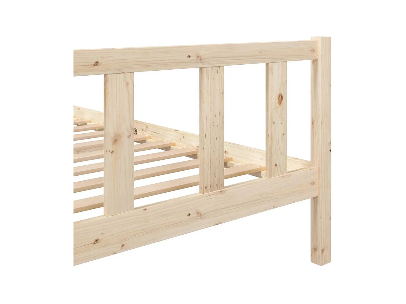 Bedframe zonder matras massief hout 140x190 cm