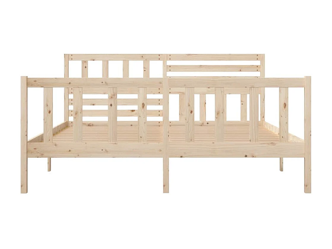 Bedframe zonder matras massief hout 140x190 cm