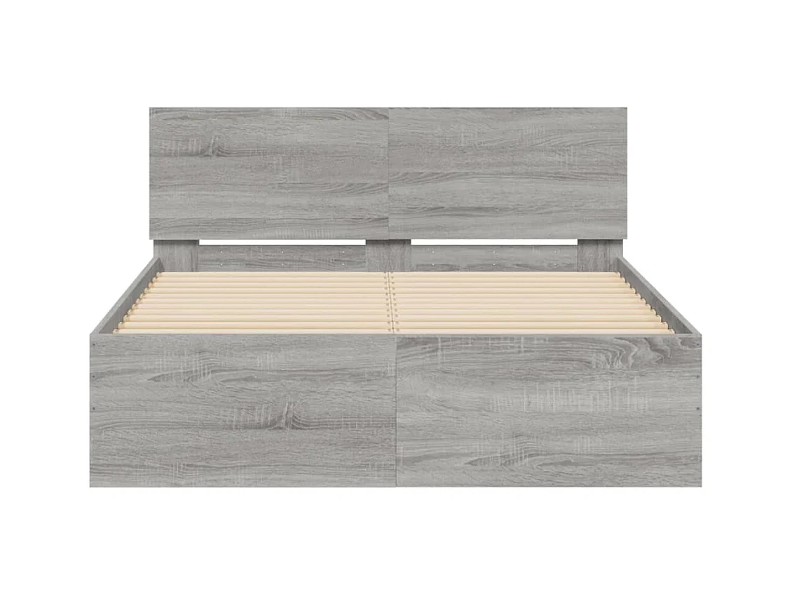 Bedframe zonder matras sonoma grijs 120x190 cm