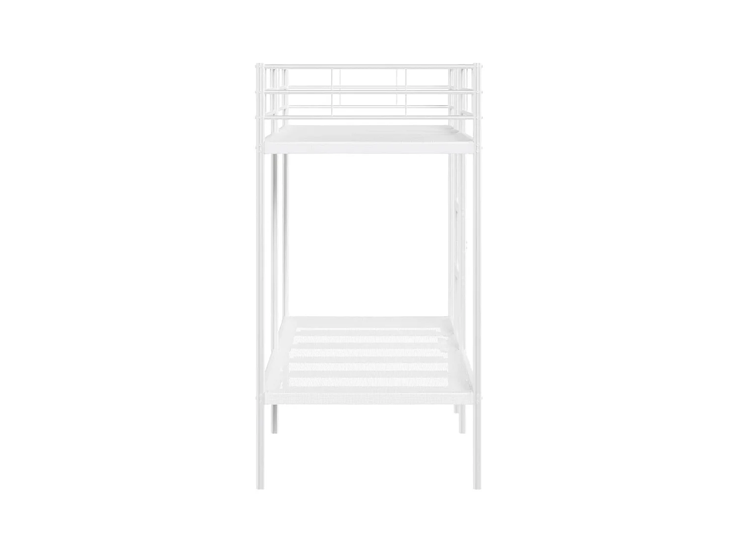 Letto a castello bianco senza materasso 80x200 cm in acciaio