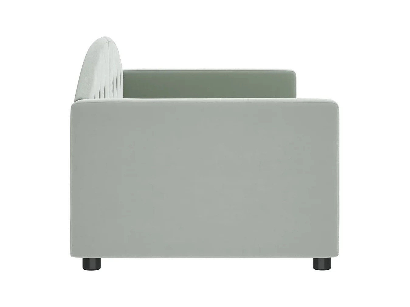 Lit de repos sans matelas gris clair 80x200 cm velours