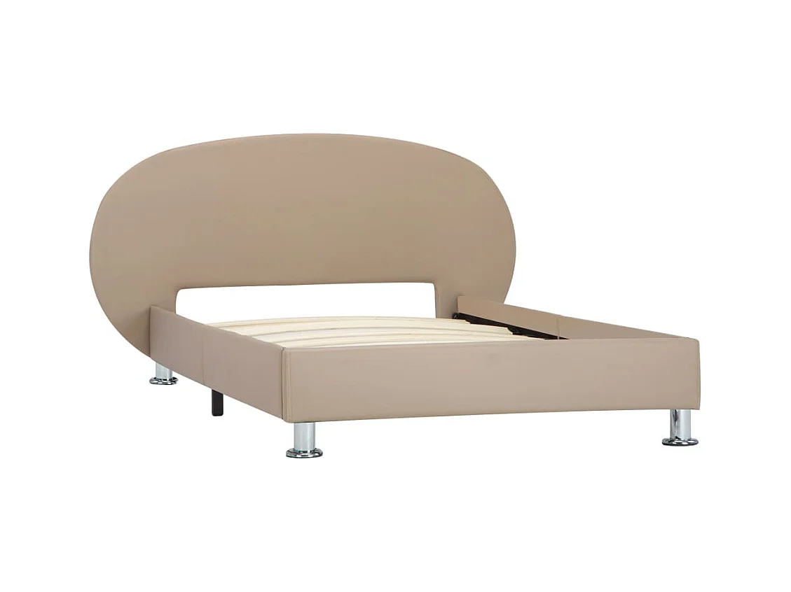 Cadre de lit sans matelas cappuccino similicuir 100x200 cm