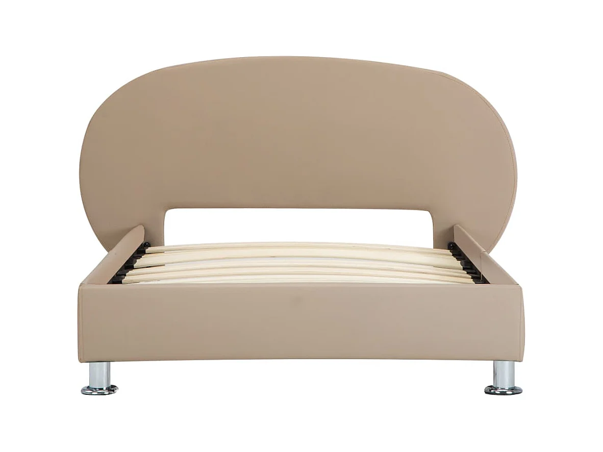 Cadre de lit sans matelas cappuccino similicuir 100x200 cm