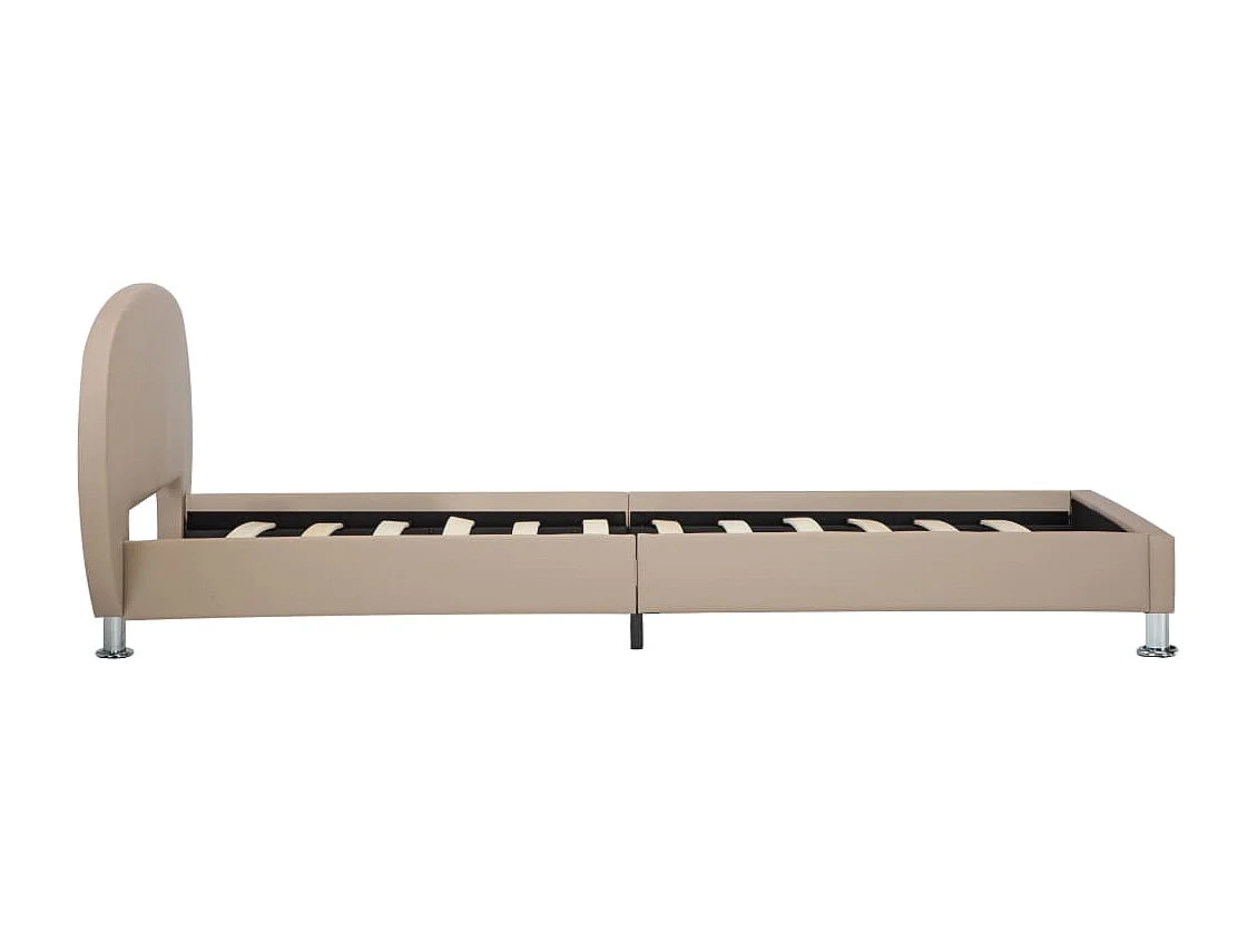Cadre de lit sans matelas cappuccino similicuir 100x200 cm