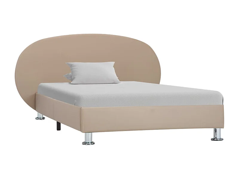 Cadre de lit sans matelas cappuccino similicuir 100x200 cm