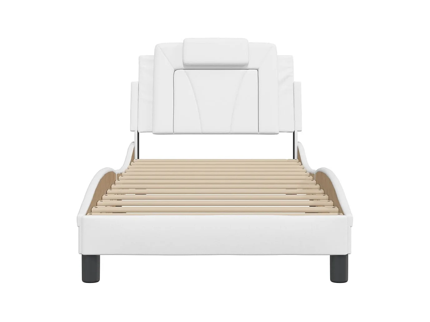 Bedframe zonder matras wit 90x200 cm kunstleer