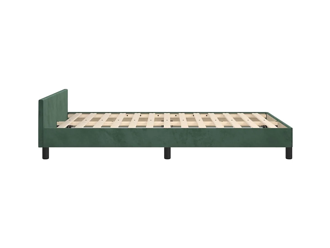Donkergroen bedframe zonder matras 120x200 cm fluweel
