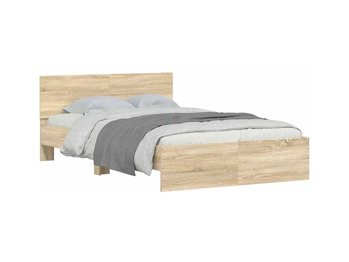 Estructura de cama sin colchón roble Sonoma 120x200 cm