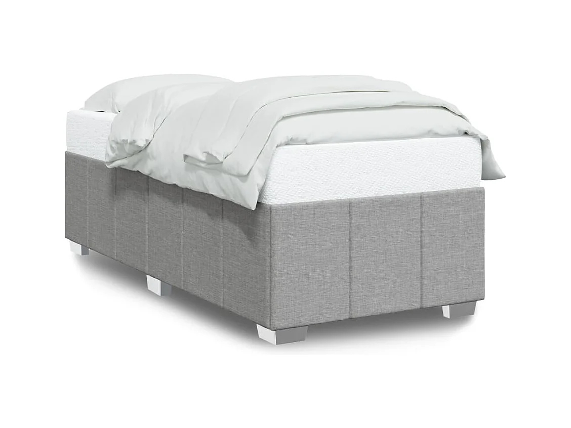 Bedframe zonder matras lichtgrijs 80x200 cm stof