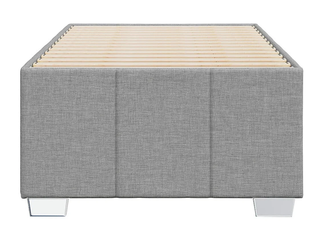 Estructura de cama sin colchón de tela gris claro 80x200 cm