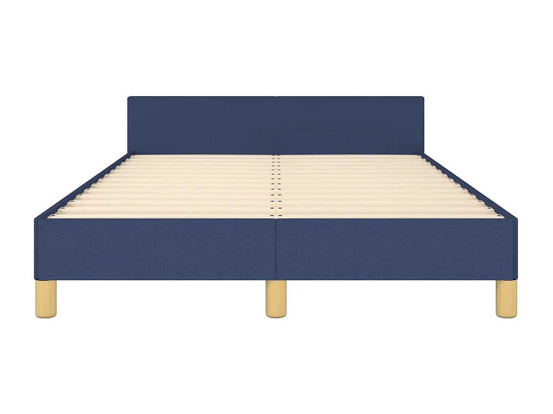 Cadre de lit sans matelas bleu 120x200 cm tissu