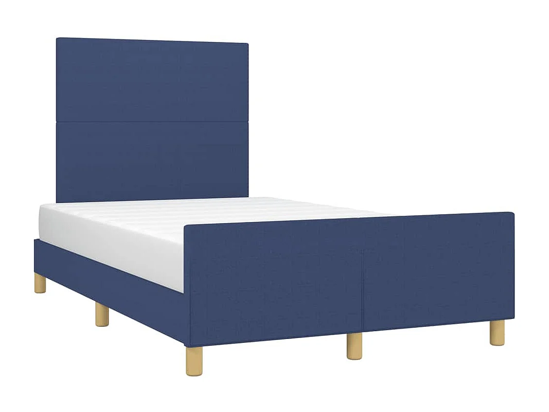 Struttura letto senza materasso tessuto blu 120x200 cm