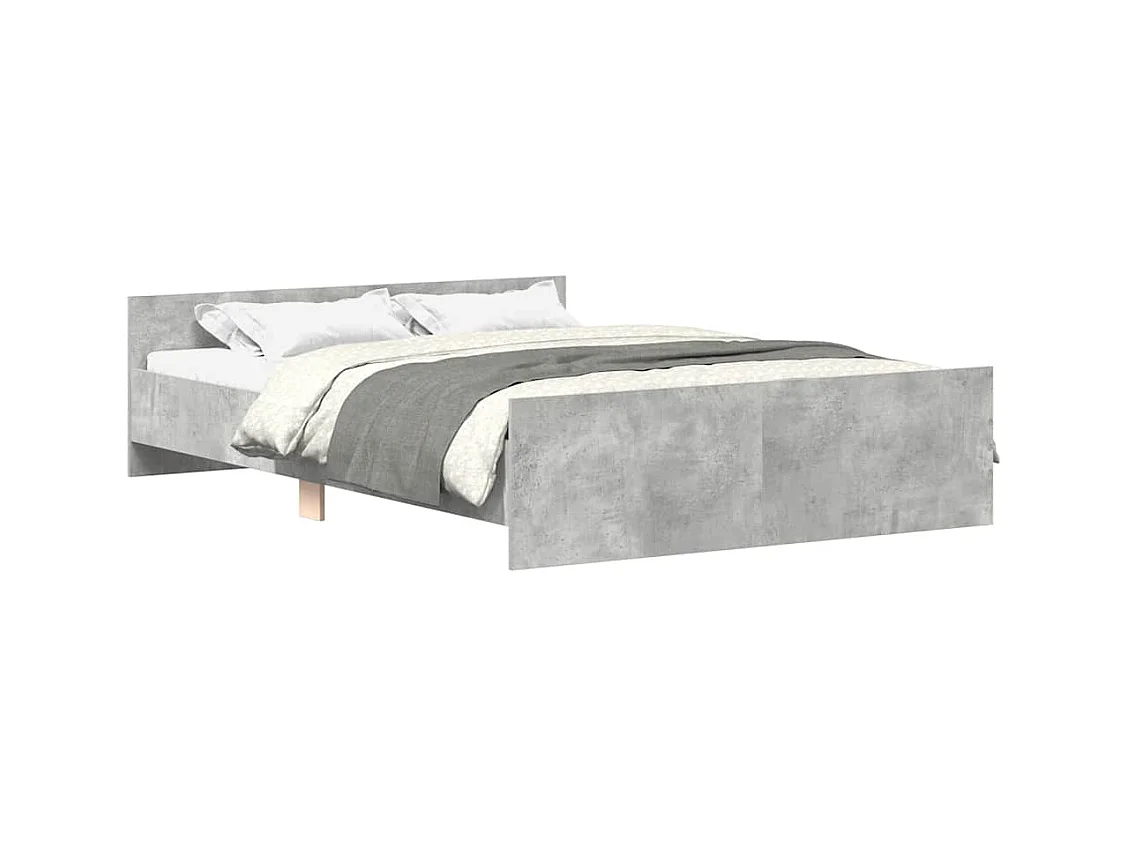 Bedframe zonder matras grijs beton 135x190 cm