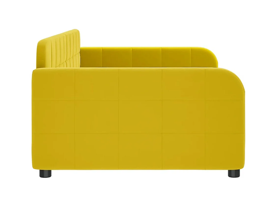 Dagbed zonder matras geel 90x200 cm fluweel