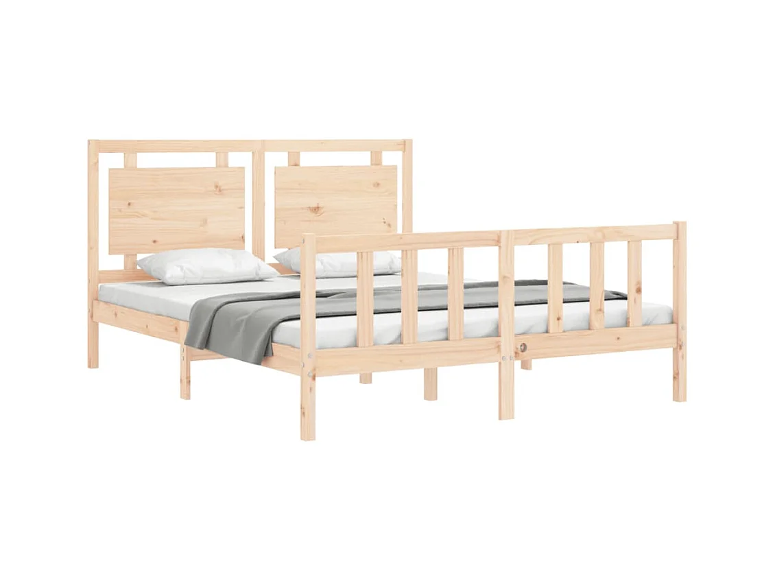 Bettgestell ohne Matratze 160x200 cm Kiefer Massivholz