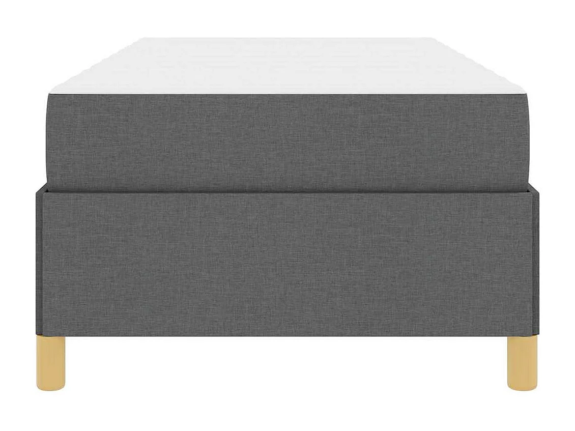 Letto a molle grigio scuro, marrone, bianco e grigio scuro