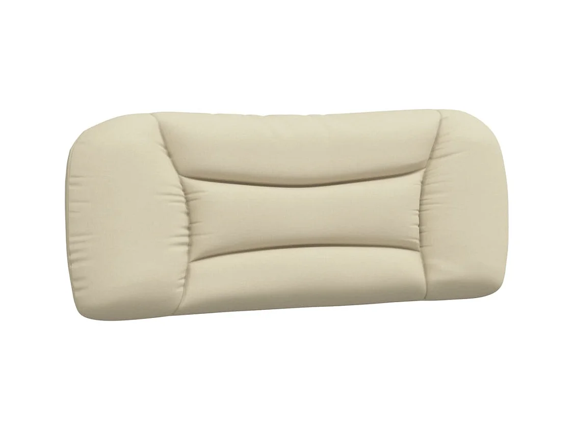 Lit avec matelas crème 100x200 cm tissu