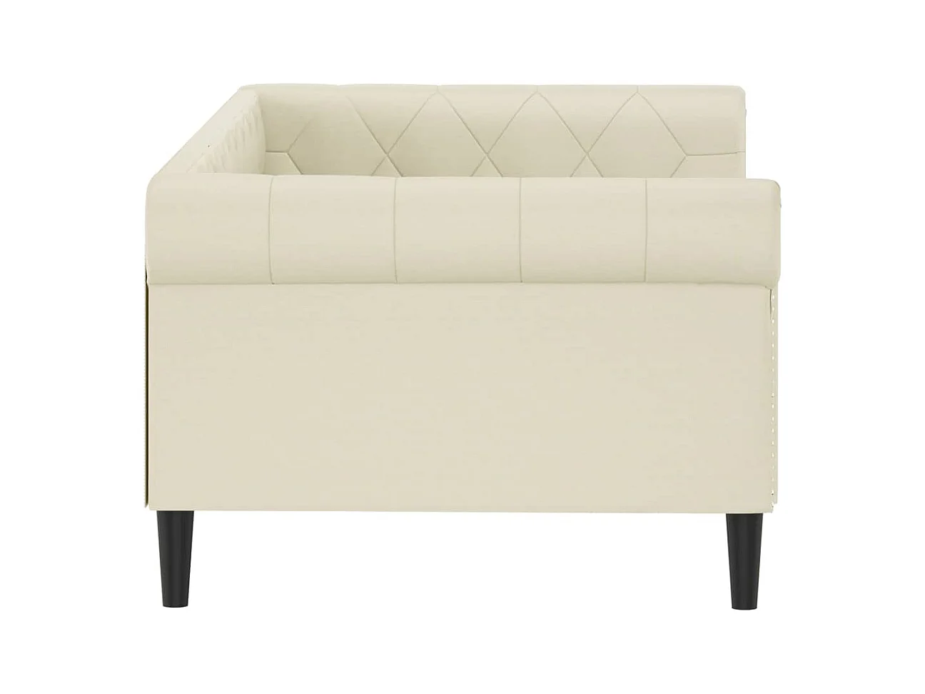 Dagbed zonder matras crème 90x200 cm imitatieleer