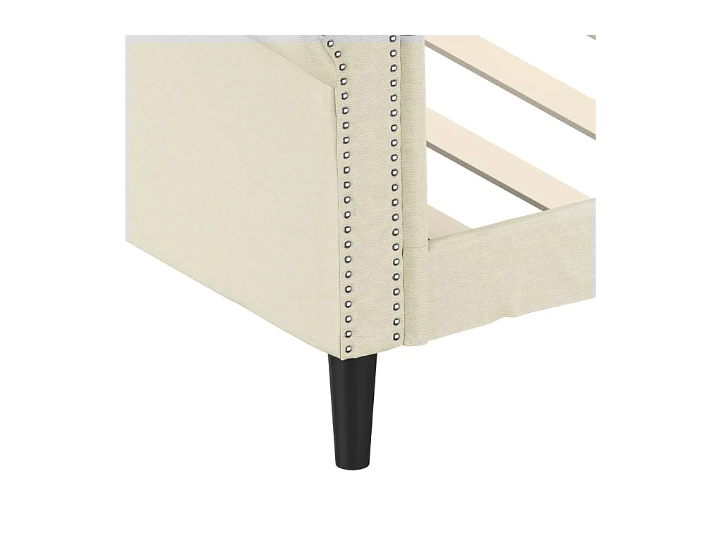 Dagbed zonder matras crème 90x200 cm imitatieleer