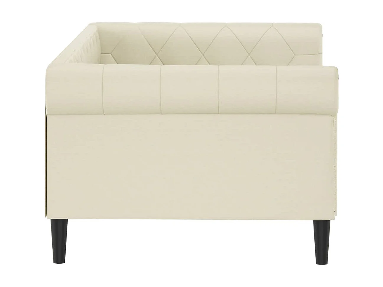 Dagbed zonder matras crème 90x200 cm imitatieleer