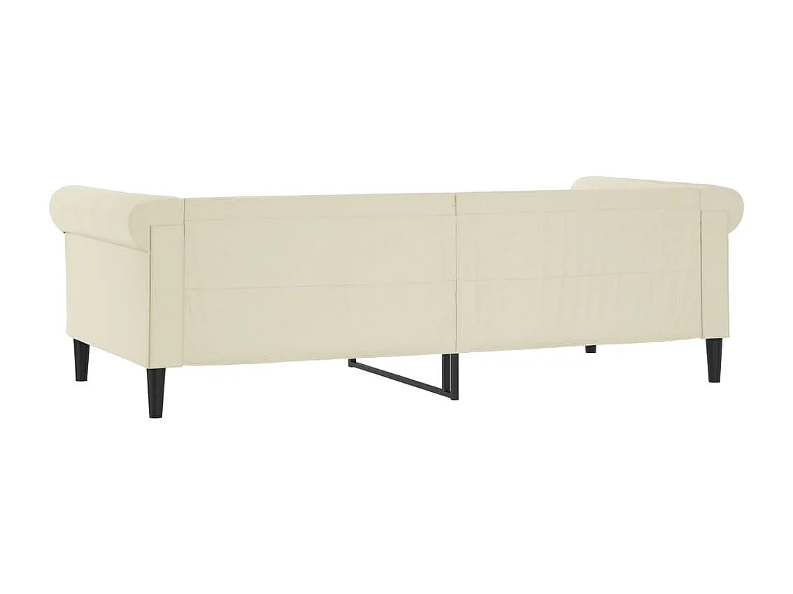 Dagbed zonder matras crème 90x200 cm imitatieleer