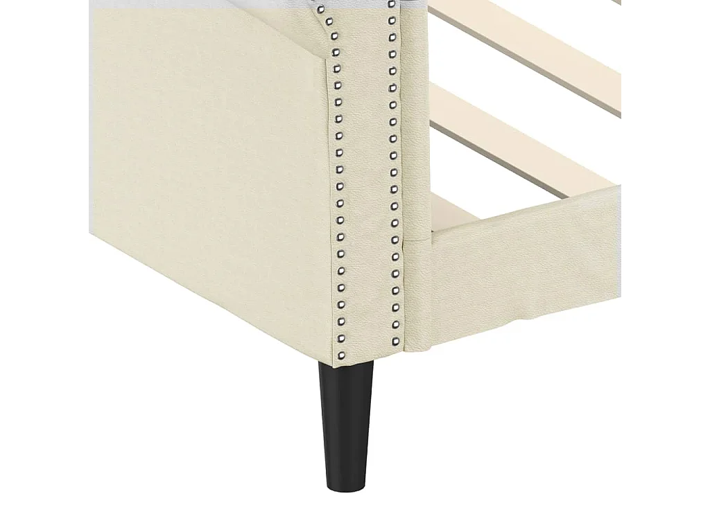 Dagbed zonder matras crème 90x200 cm imitatieleer