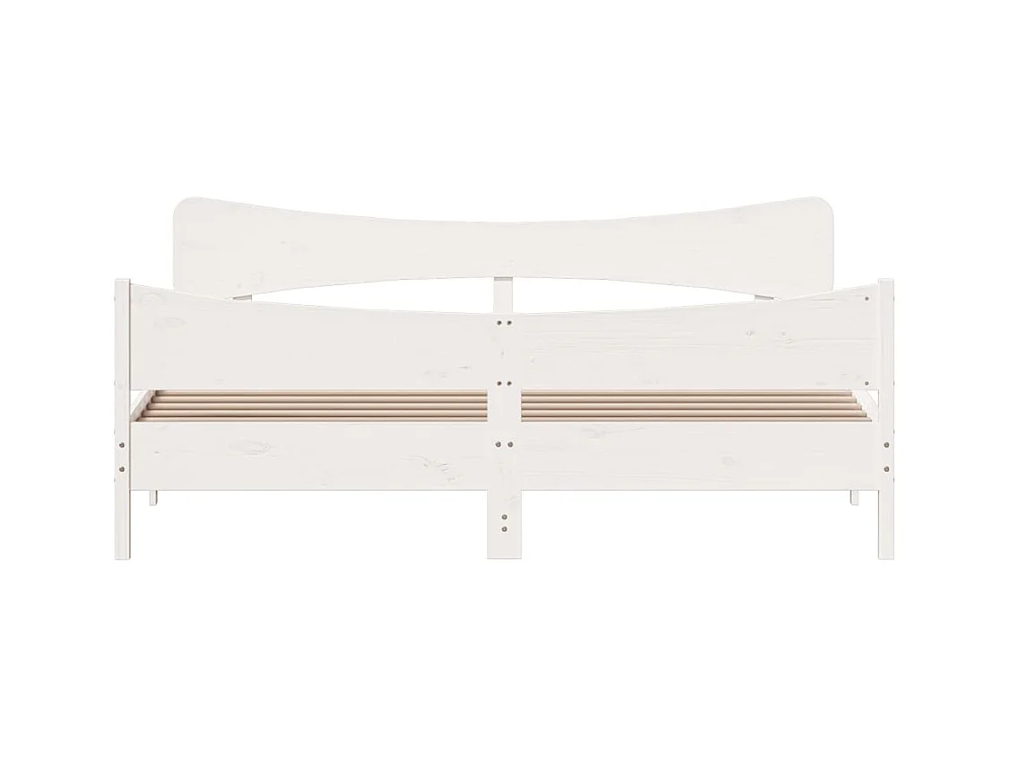 Bedframe zonder matras wit 180x200 cm massief grenenhout