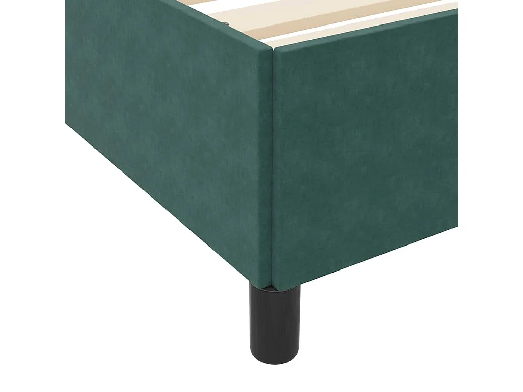Struttura letto verde scuro, verde e bianco 80 x 200 cm velluto