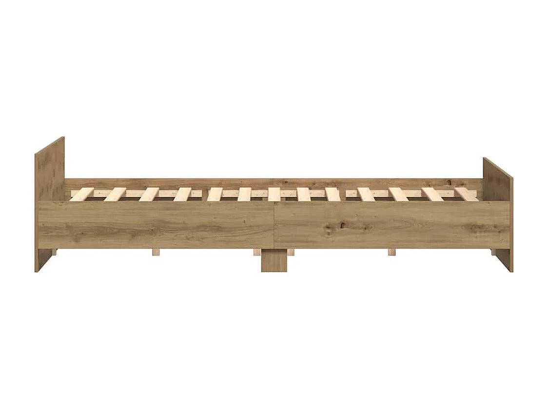 Struttura letto in rovere artigianale 200 x 200 cm in legno ingegnerizzato