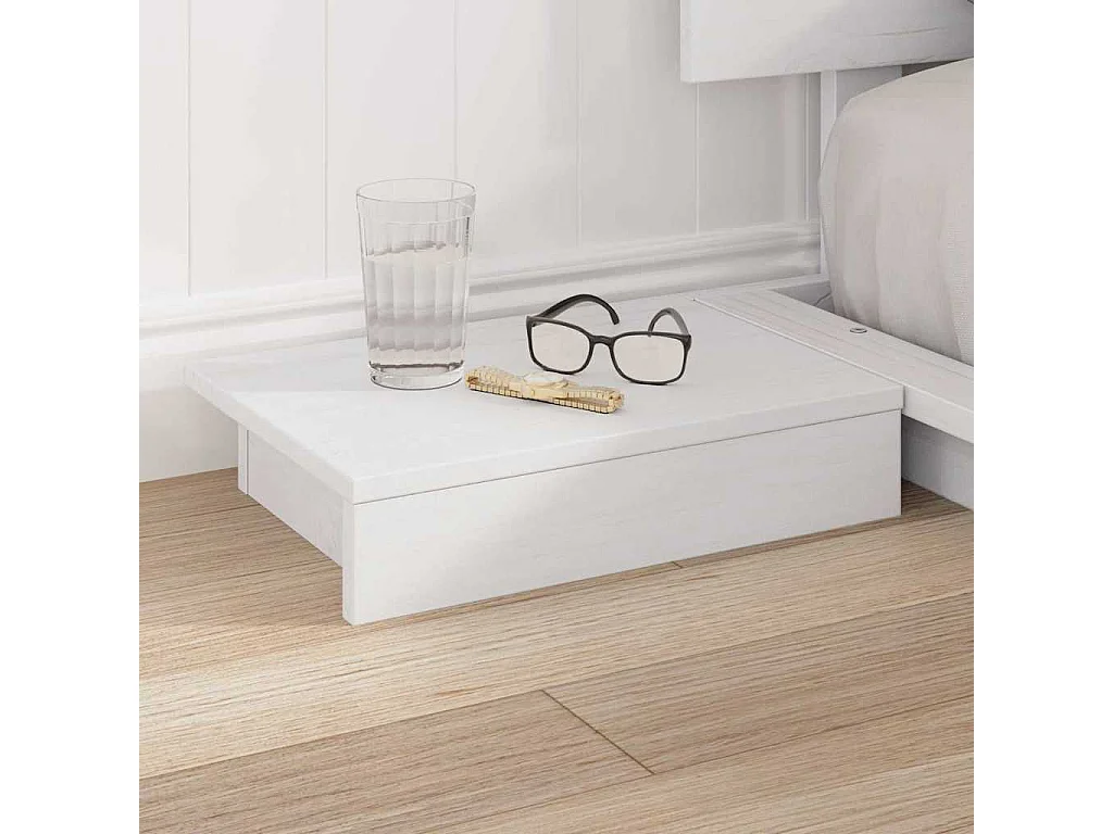 Wit bedframe 160 x 200 cm hout