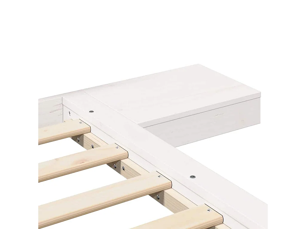 Wit bedframe 160 x 200 cm hout