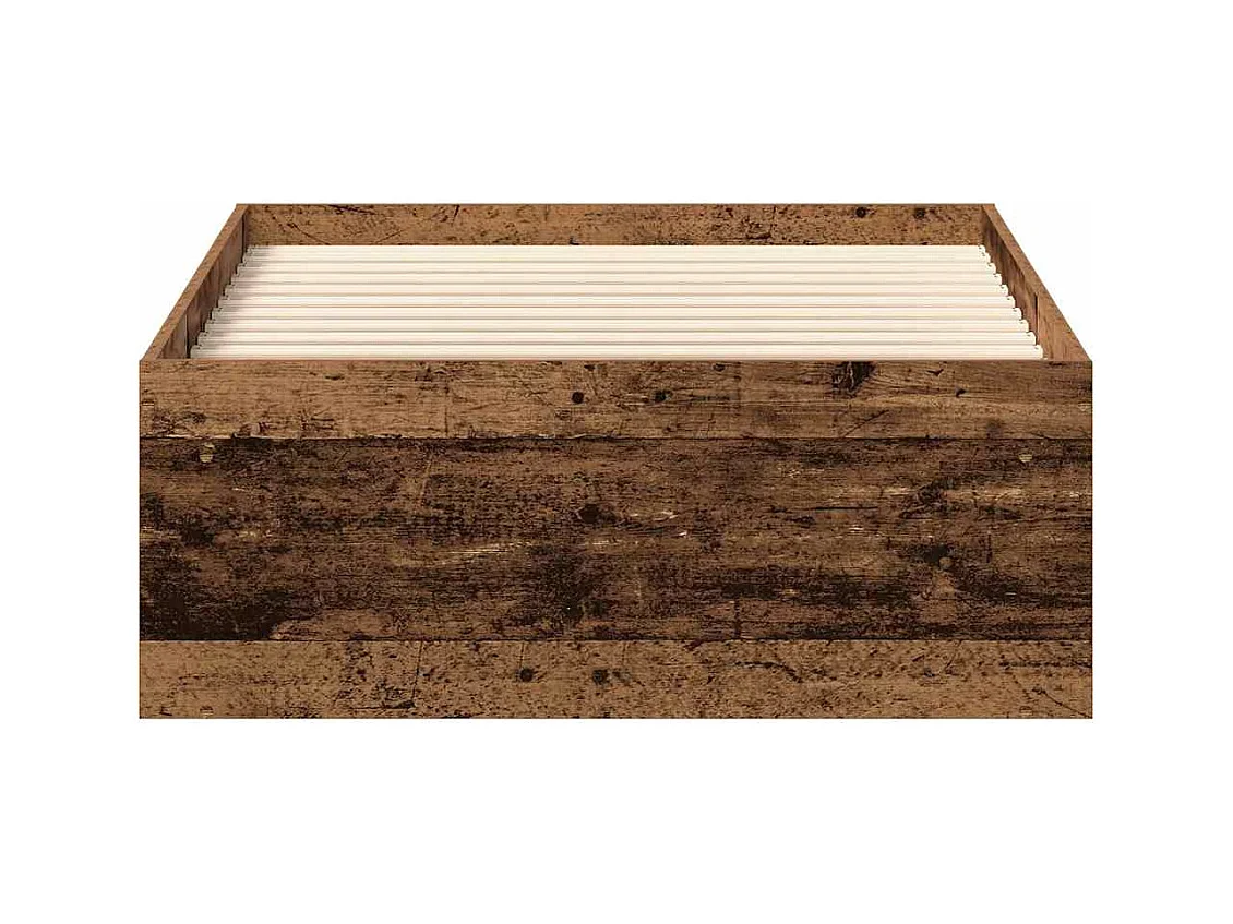 Cadre de lit sans matelas vieux bois 100x200 cm bois ingénierie