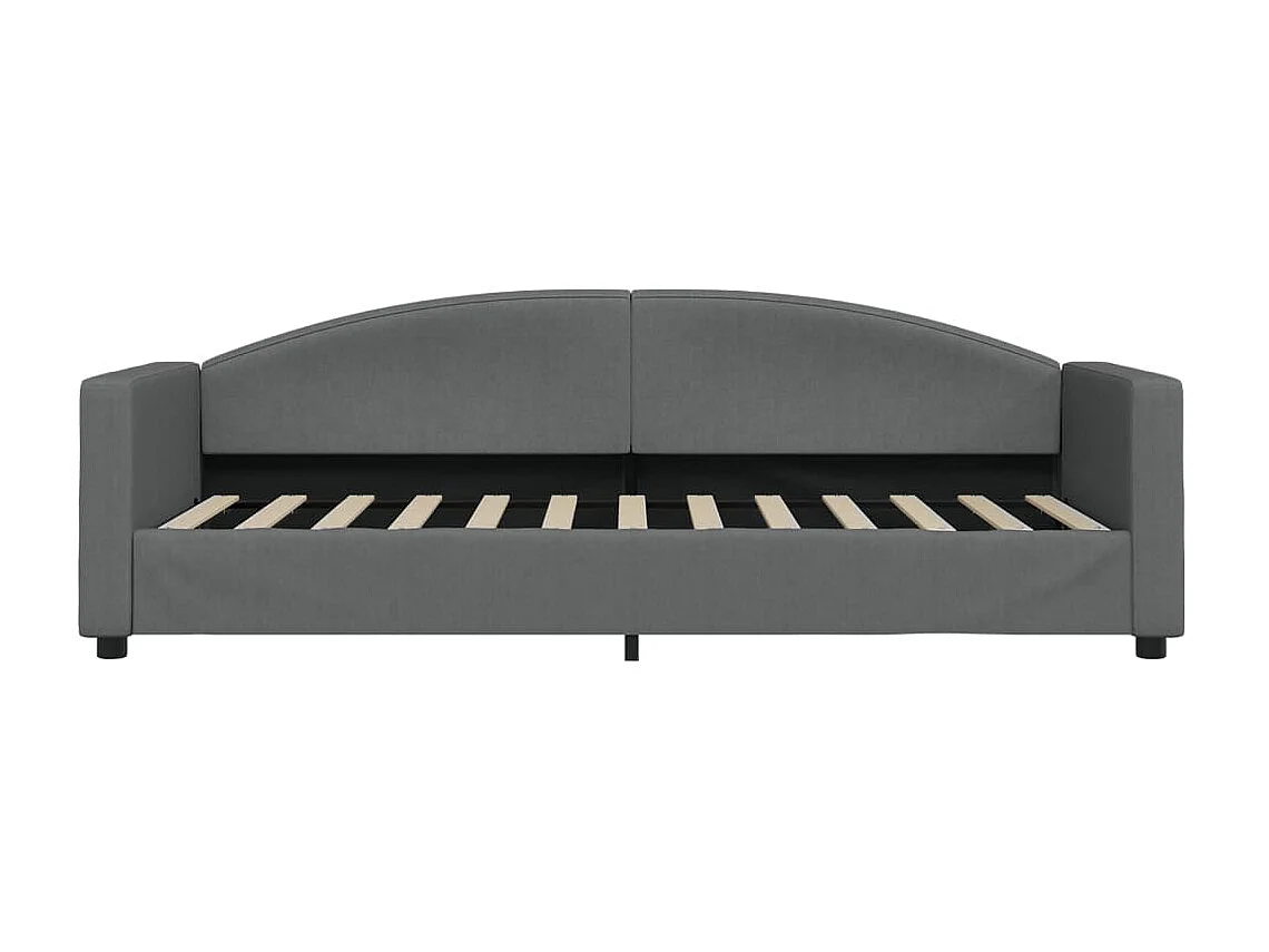 Lit de jour avec matelas gris foncé 80x200 cm tissu