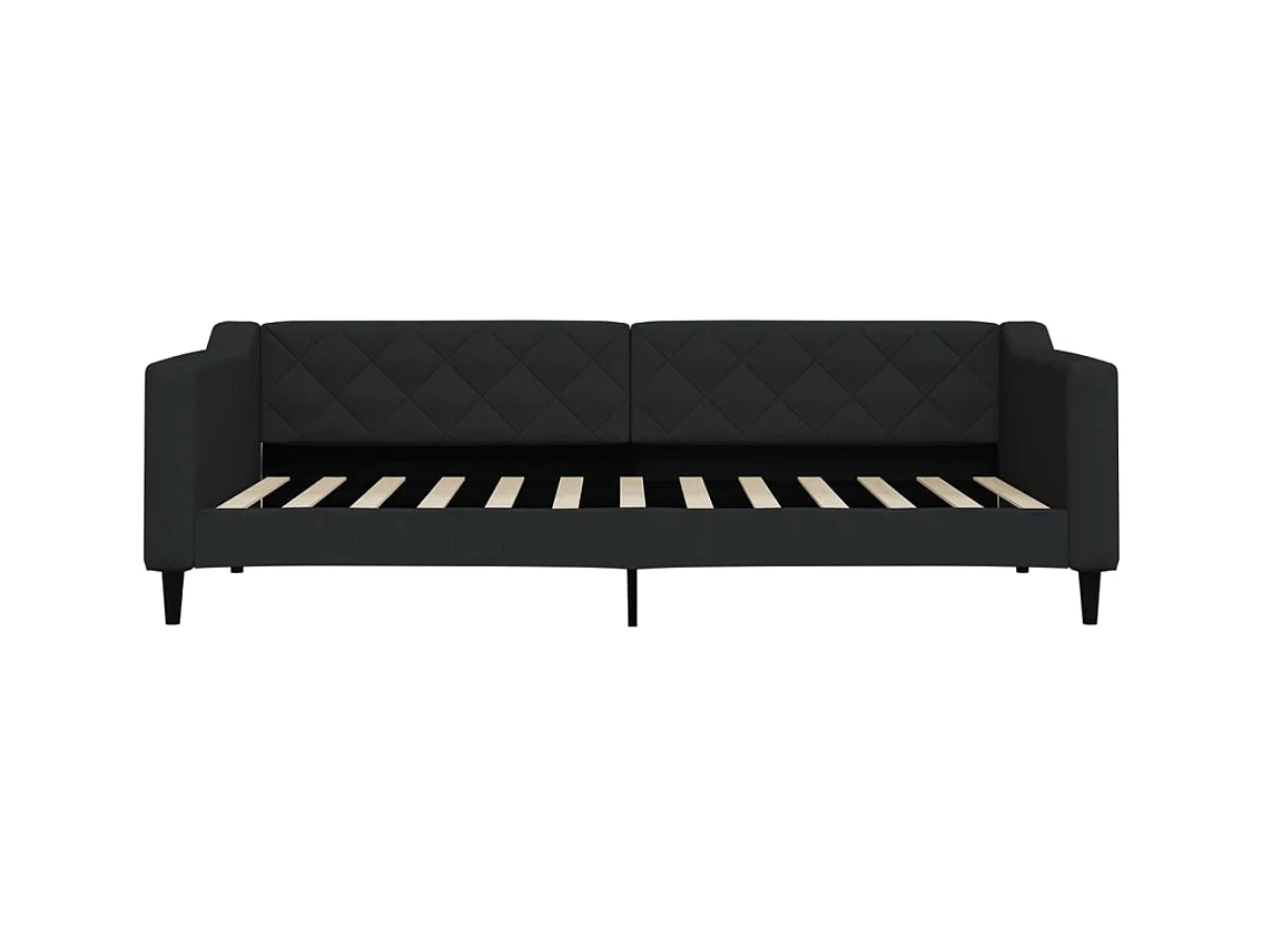 Daybed zonder matras zwart 90x200 cm stof