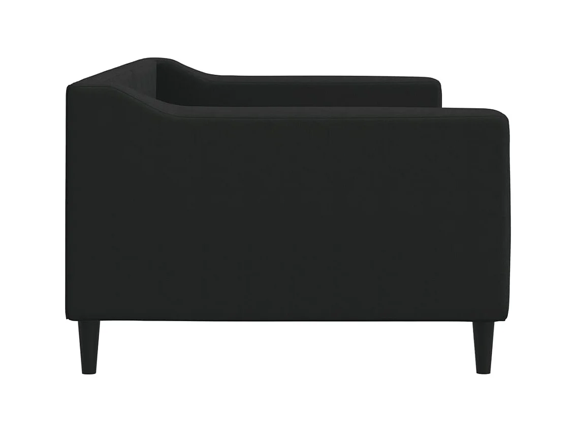 Daybed zonder matras zwart 90x200 cm stof
