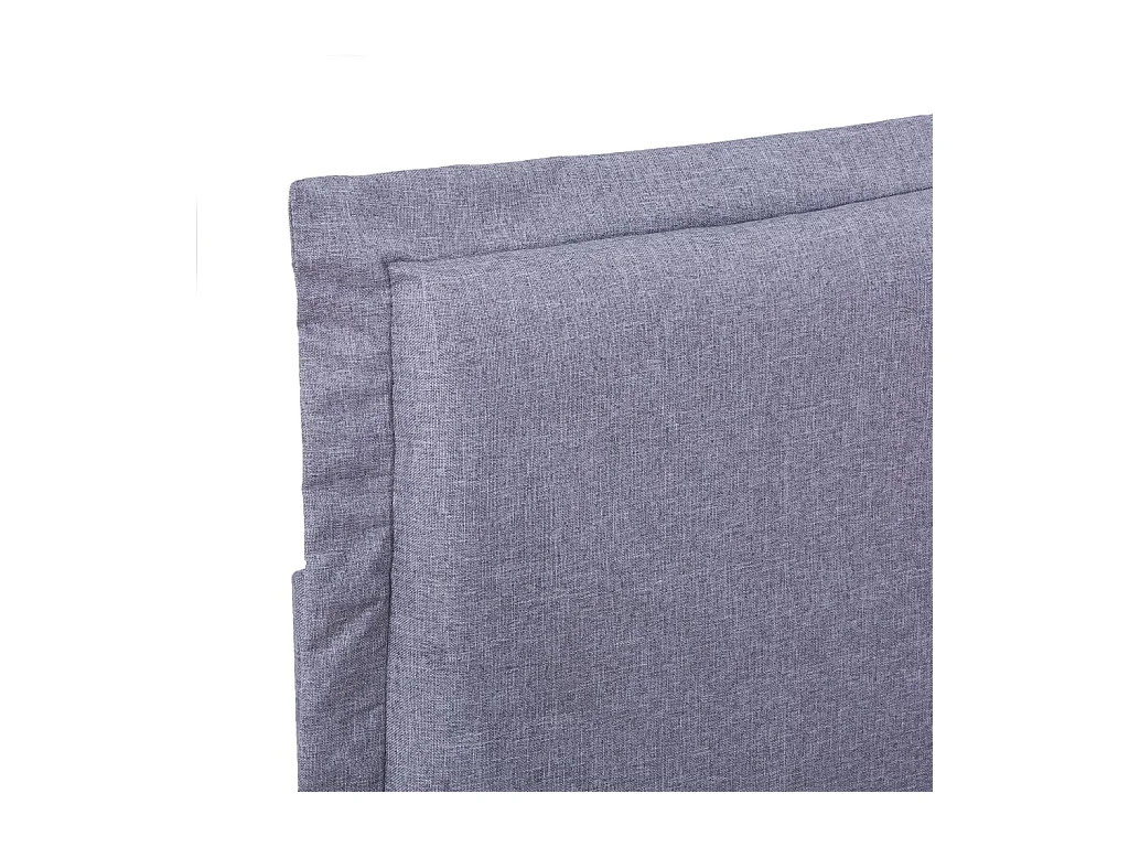 Cadre de lit sans matelas gris clair tissu 140x200 cm