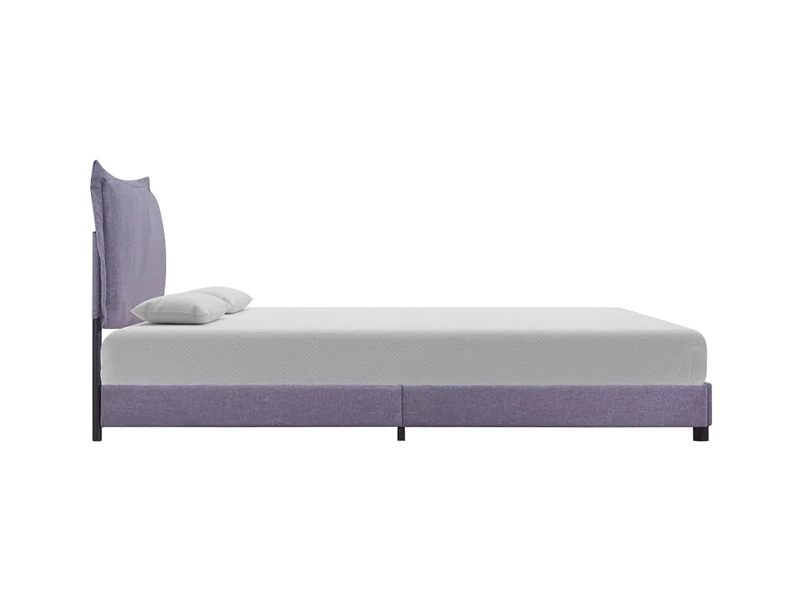 Bedframe zonder matras lichtgrijze stof 140x200 cm