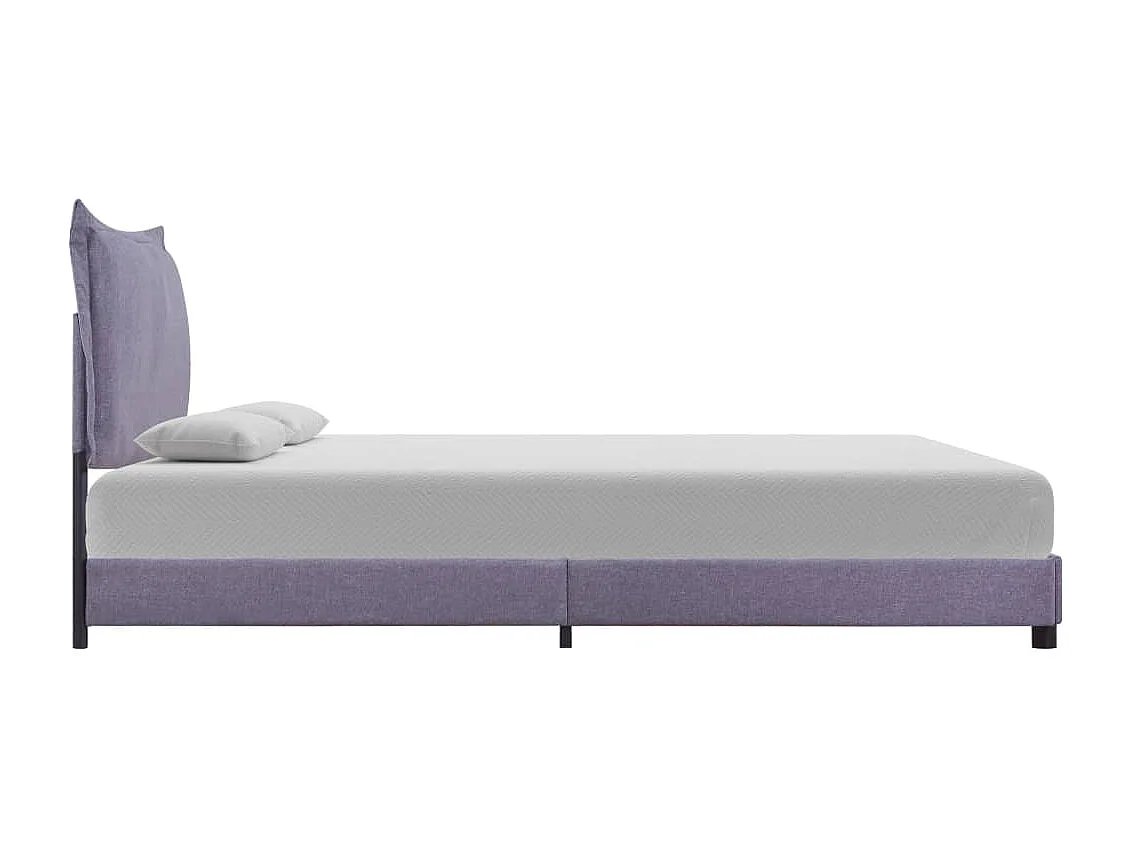 Struttura letto senza materasso tessuto grigio chiaro 140x200 cm