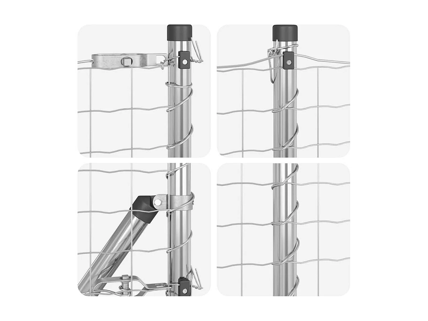 Struttura letto senza materasso tessuto grigio chiaro 140x200 cm