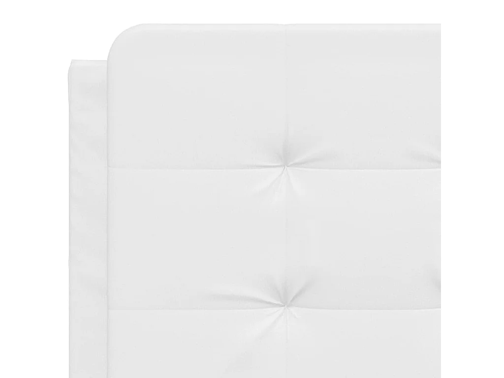 Estructura de cama sin colchón blanco 140x190 cm símil piel