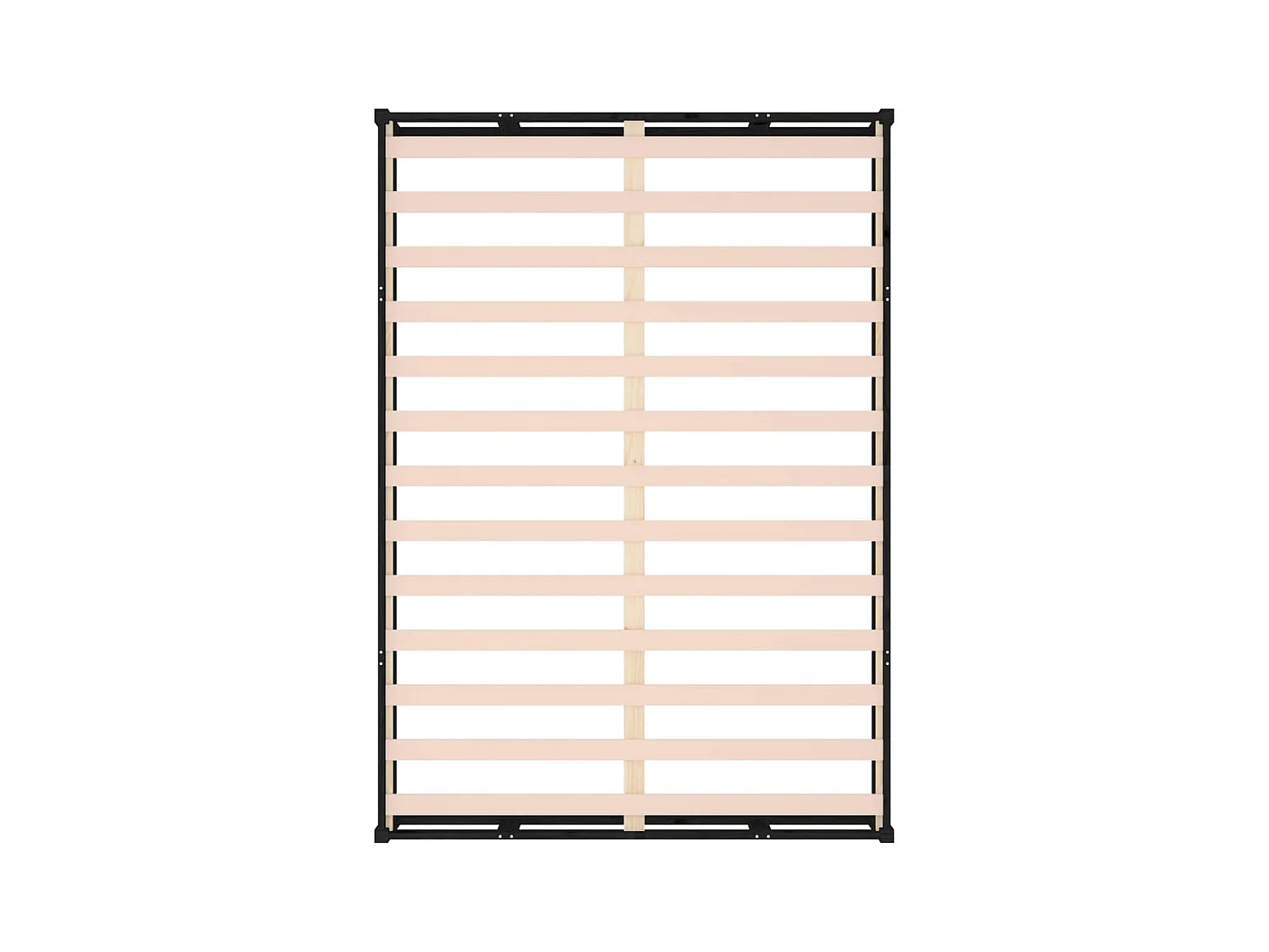 Bedframe zonder matras zwart 160x200 cm massief hout