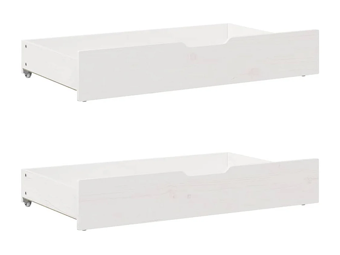 Struttura letto con cassetti senza materasso bianco 100x200 cm